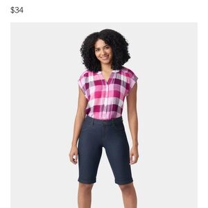 HUE Indigo Denim Shorts Knee Length